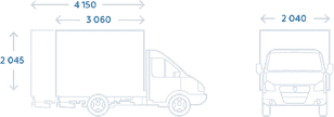 Габариты фургона ГАЗель Бизнес 27057-373 (12 или 16 кубов на 3 тонны) для вывоза мусора